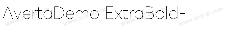 AvertaDemo ExtraBold字体转换